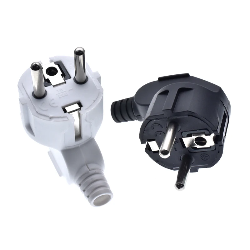Plug Adapter 4.8 EU 16A 250V Male Replacement Outlets Rewireable Schuko Electeic Socket Euro For Power Extension Cable