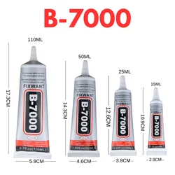 Transparent Multi - Purpose Repair Glue with Precision Applicator (B7000 110ML 4PCs)