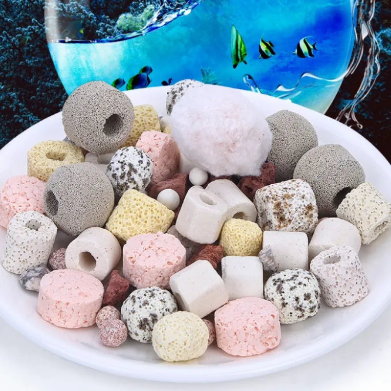 500g Aquário Fish Tank Filter Media Ceramic Anéis 14 in1 Bio Bola Água