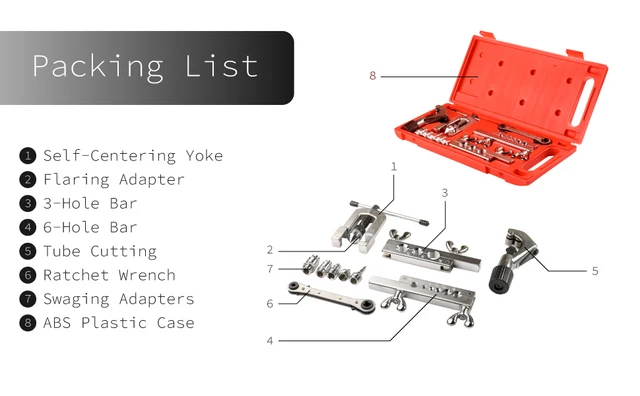 Kit d'outils d'évasement pour tuyau en plastique cuivre et aluminium,  coupe-tube, cliquet, vélo, outils de réparation de voiture - AliExpress