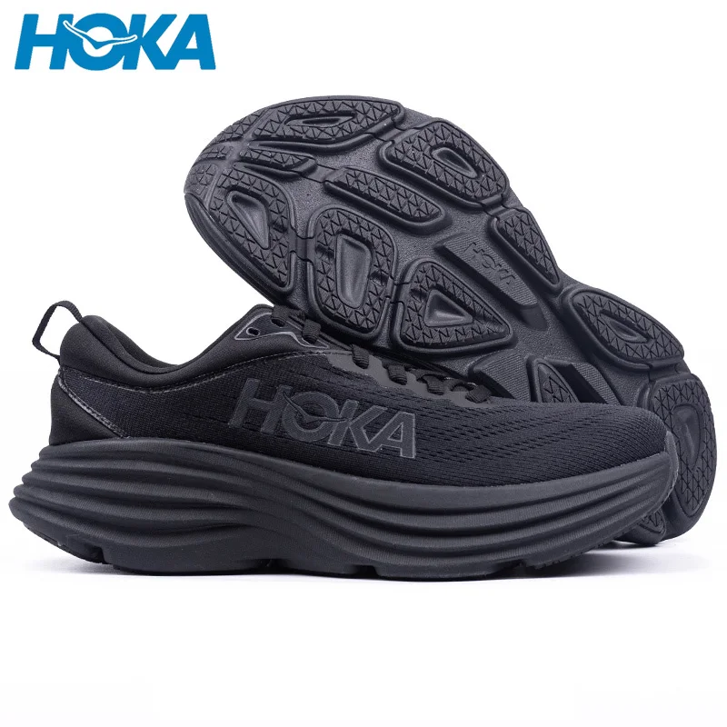 HOKA Running Shoes Bondi 8 Anti Slip Shock Absorption Breathable Road Running Shoes Men Outdoor Jogging Casual Sport Shoes Women