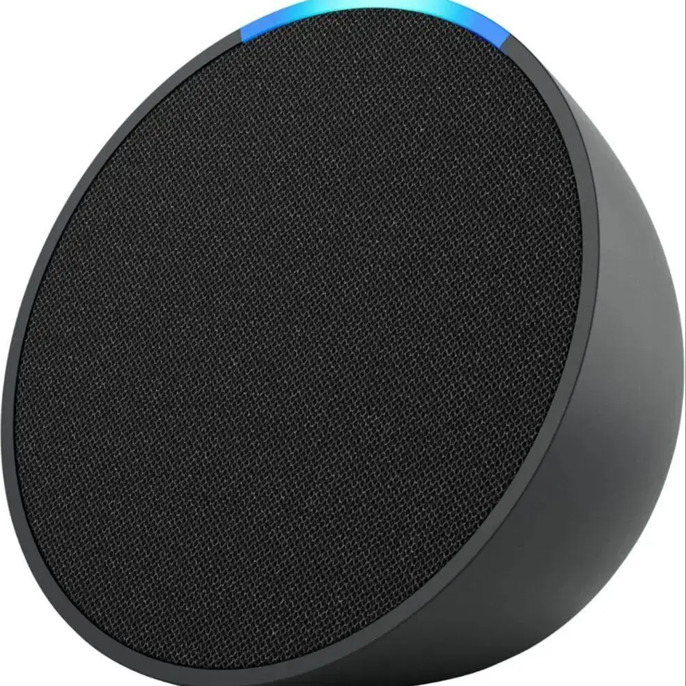 Original echo pop echo dot 5th geração inteligente mini wifi casa bt alexa alto-falante com controle de som assistente de voz e relógio