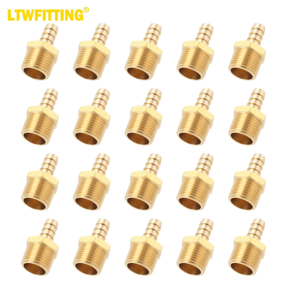 

Латунный штуцер LTWFITTING, штуцер, штуцер, 3,5-дюймовый шланг ID x 3,5-дюймовый Мужской NPT Топливный Газ Вода (комплект из 20)