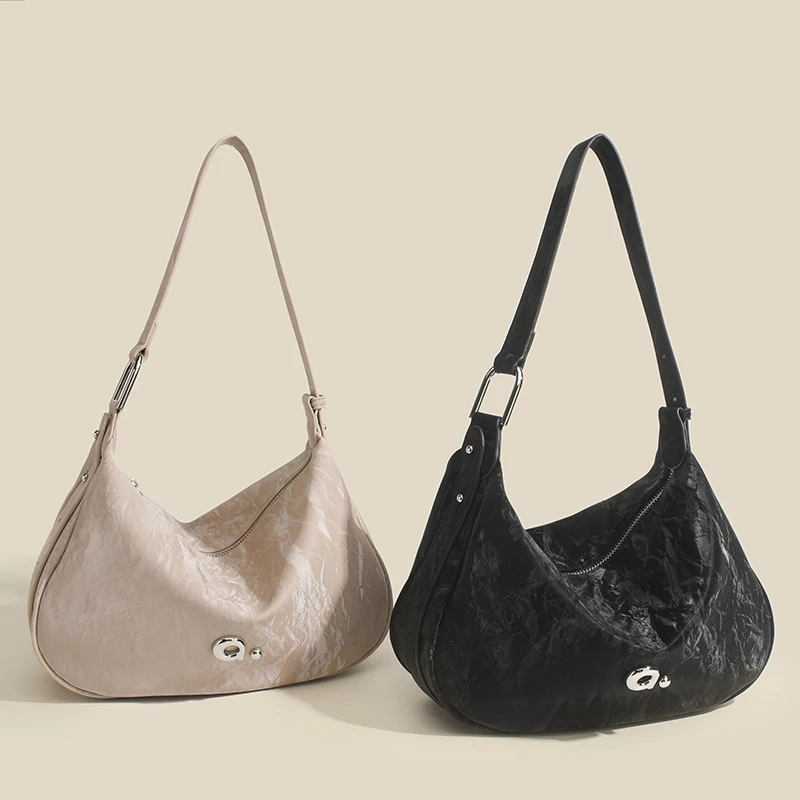 

WitheredNew Bag Women Pu Leather Fashionable Women's Commuting Leisure Underarm Bag Girls