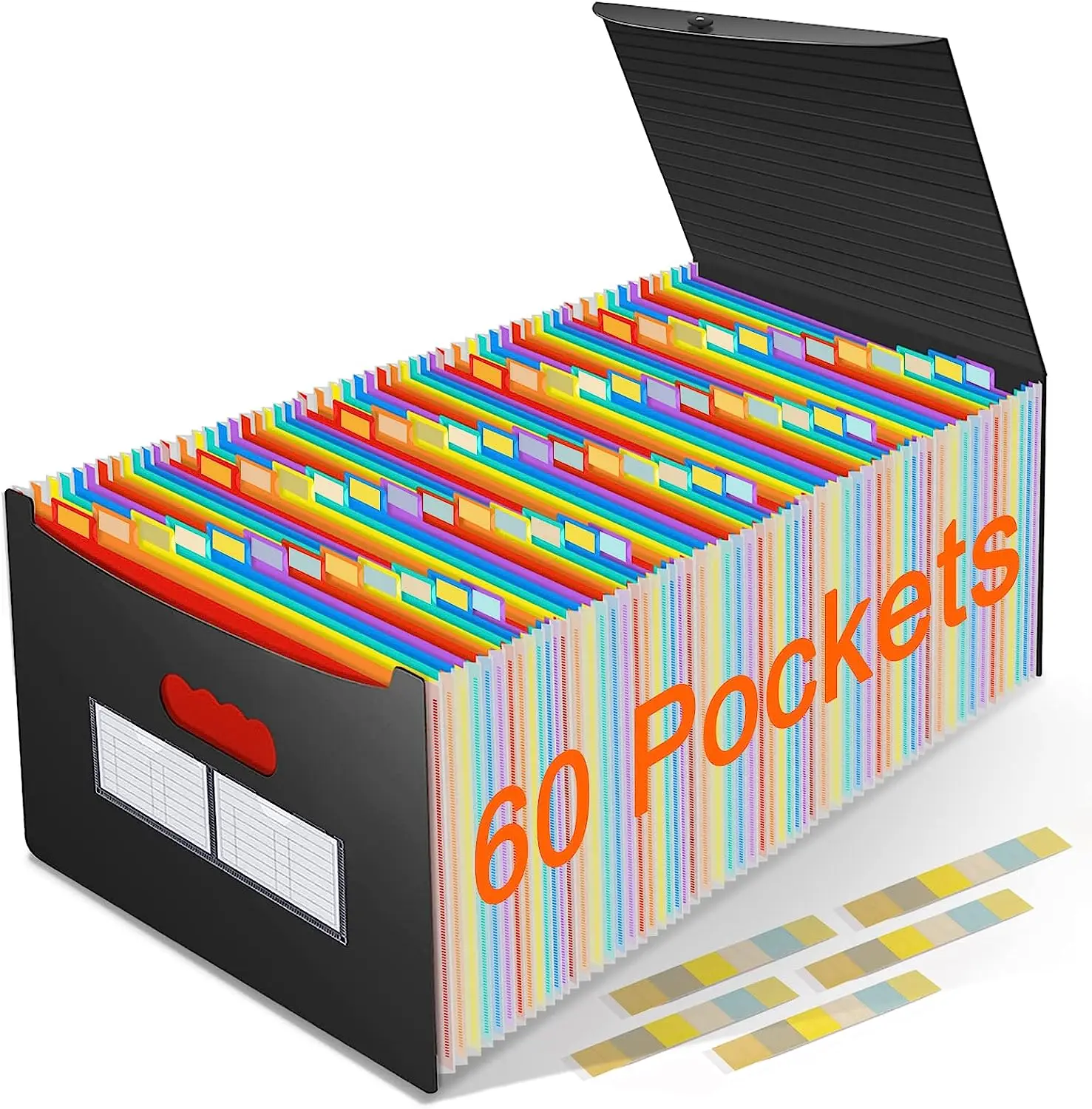 Accordian file organizer expanding file folder 60 pockets large