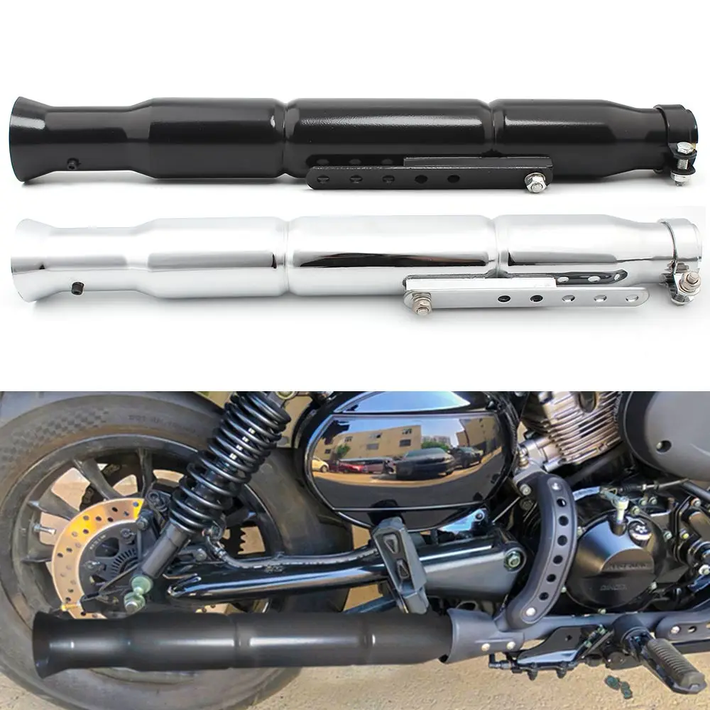 

Retro Cafe Racer Motorcycle Exhaust Muffler Pipe Modified Tail System For Harley Honda Yamaha Suzuki Bobber Chopper Universal
