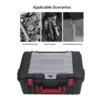 Black Multifunctional Hardware Tool Box Portable Plastic Storage Box for Parts Organization 3