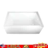 60" Acrylic Alcove Tub Left Hand Drain White Fiberglass Resin Reinforced 60.85 Gallon Capacity Wall Mount Filler Ready Ergonomic 1
