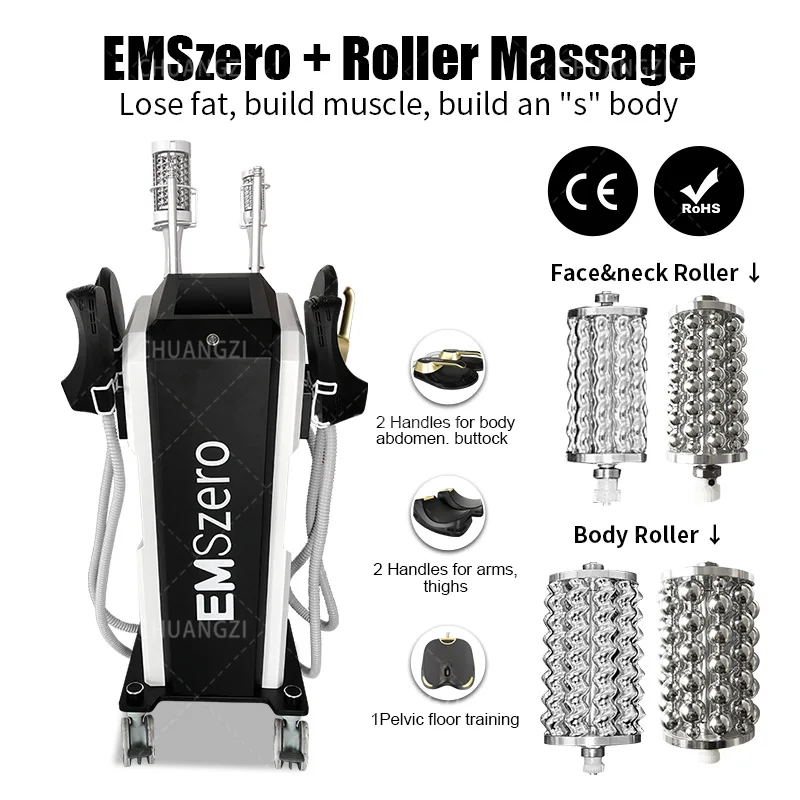 

emsslimRFnova+ Roller Massage Shaping Slimming Professional 6500W Sculpting Weight Loss Fat Removal Body Shape Machine