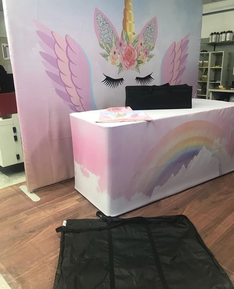 Personalized Polycotton Arch Cover Plinth Cylinder Washable Weatherproof Polyester Fabric Vinyl Photo Backdrop