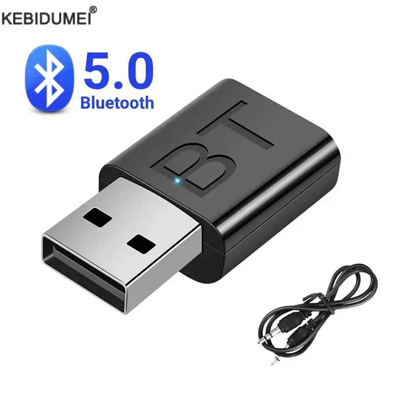 Bluetooth 5.0 Audio Receiver Car Kit 3.5MM 3.5 Jack AUX Auto Stereo Music USB Dongle Wireless Adapter bluetooth adapter bluetooth audio receiver bluetooth transceiver adapter audio adapter bluetooth aux adaptor For TV Speaker Headphone
