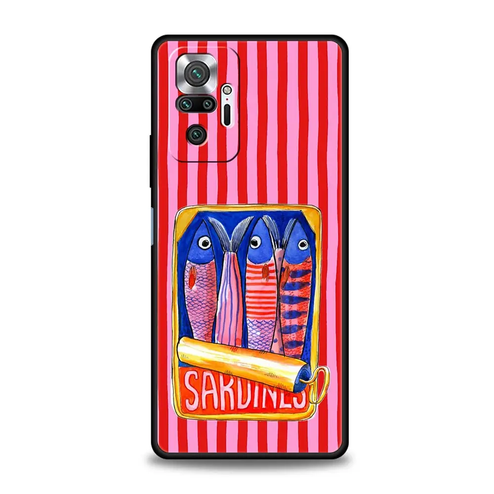 Fashionable Sardine Fish Design Soft Phone Case Cover