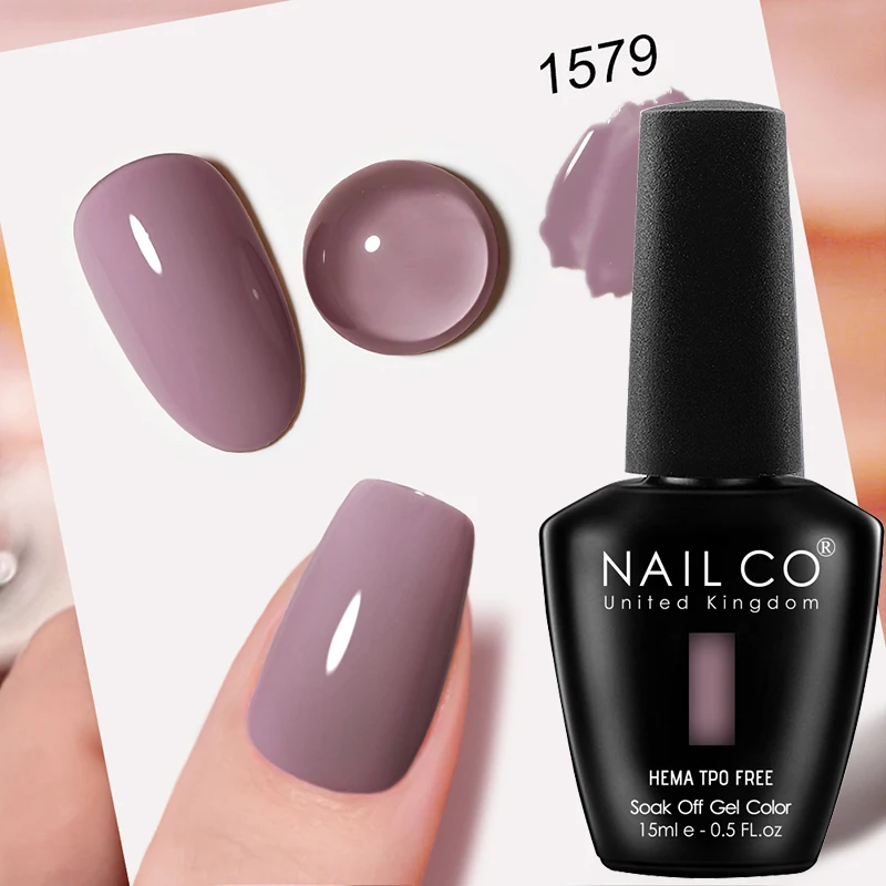 NAILCO Premium Soft Color Gel Polish - Vibrant Semi-Permanent Varnish, HEMA & TPO Free