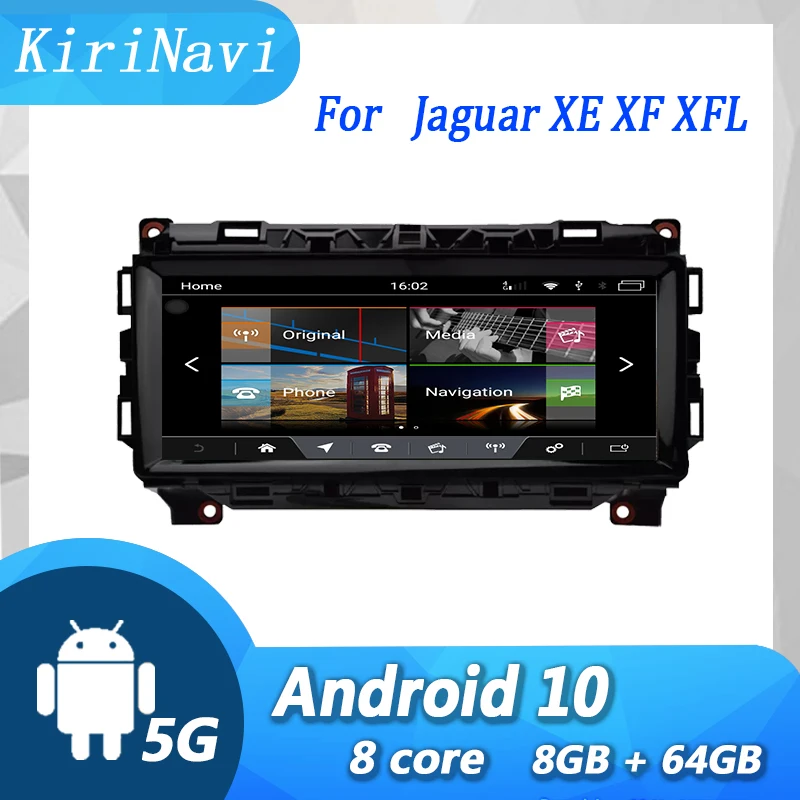 KiriNavi 10.25" Android For Jaguar XE XF XFL 2016-2019 Auto Radio Automotivo Head Unit Car Dvd Player GPS Navigation Stereo |