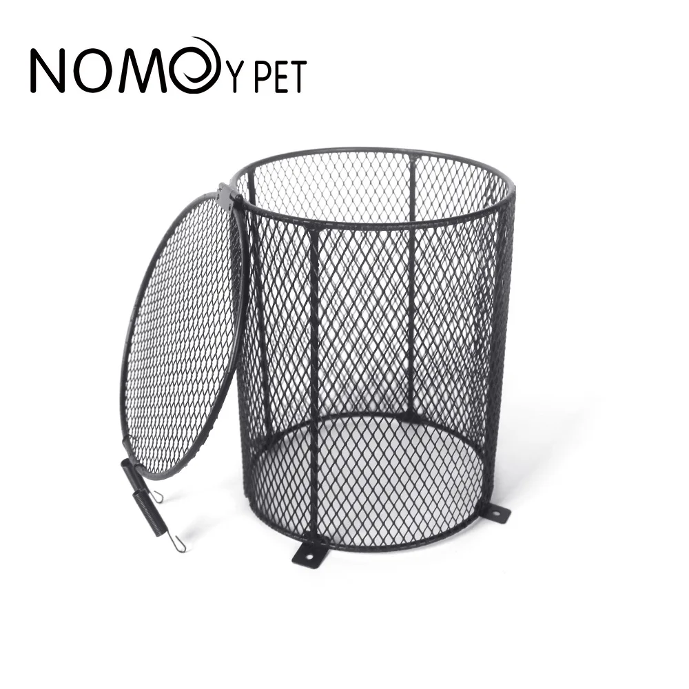 Nomoypet Reptile Anti-scalding Lampshade Lizard Turtle Heating Lamp Mesh Cover Round/Square Bulbs Metal Mesh Cover