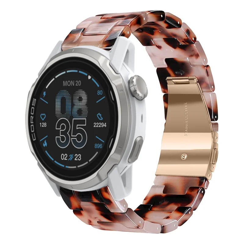 Enhanced Resin Watch Strap - Fashionable 20/22mm Band in Stylish Colors