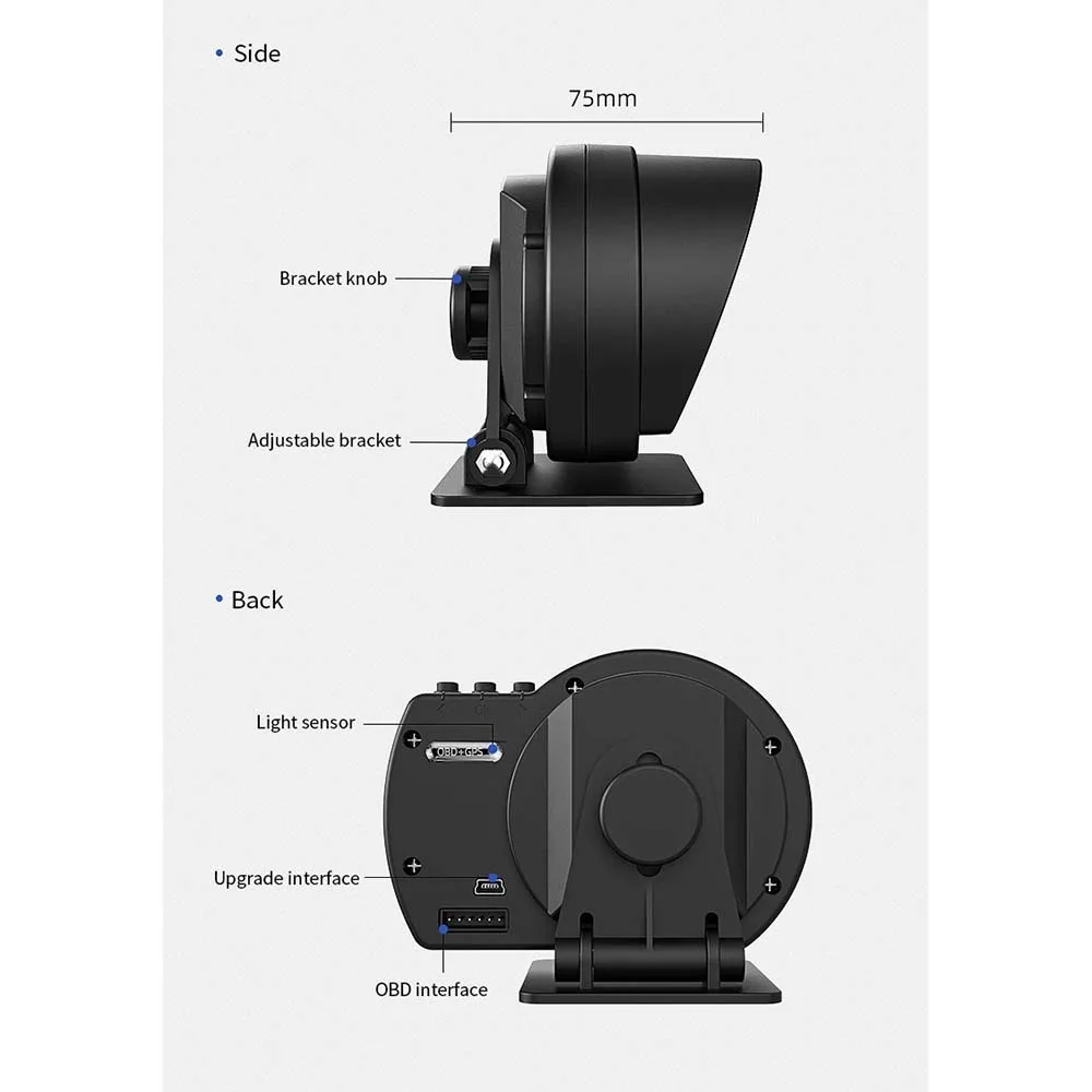  ÷ ڵ ÷ OBD2 + GPS Ʈ ڵ HUD   Ÿ  溸,   ⸧ µ RPM