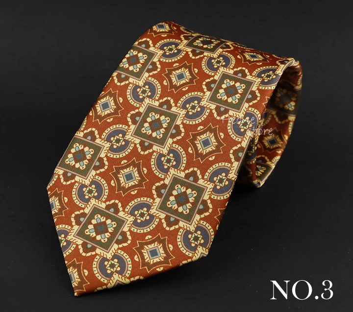 Herren-Krawatten aus Seide und Polyester, Vintage-Stil, floral, kariert, Jacquard, 8 cm, Krawatte, Künstler, Party, Hochzeit, Luxus, Anzug, Hemd, Krawattenzubehör – Detail 3