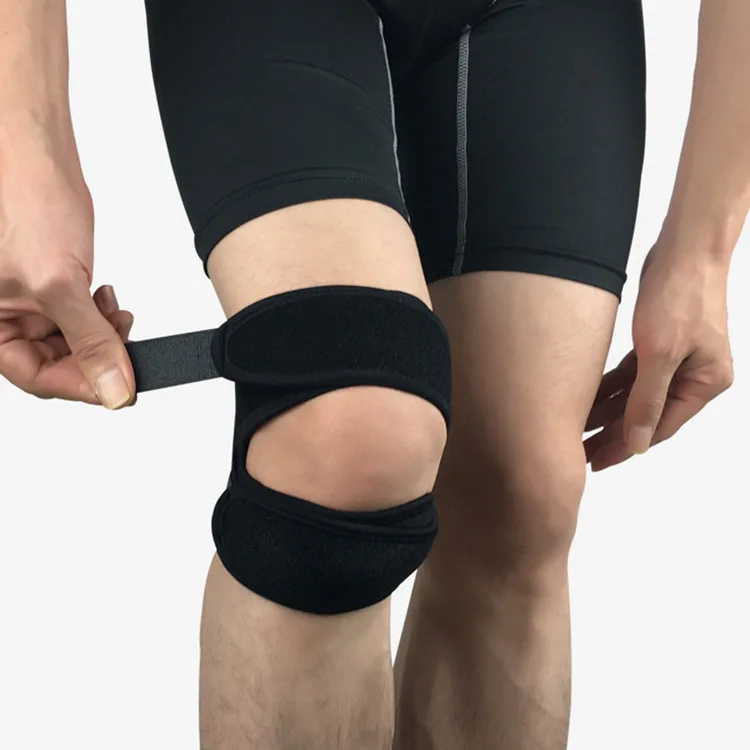Knee Support Brace Sports Knee Pads Self Heating Knee Brace Tcare 1 PCS Sports Kneepad Double Patellar Knee Patella Tendon Support Strap Brace Pad Protector Open Knee Wrap Band Fitness Men