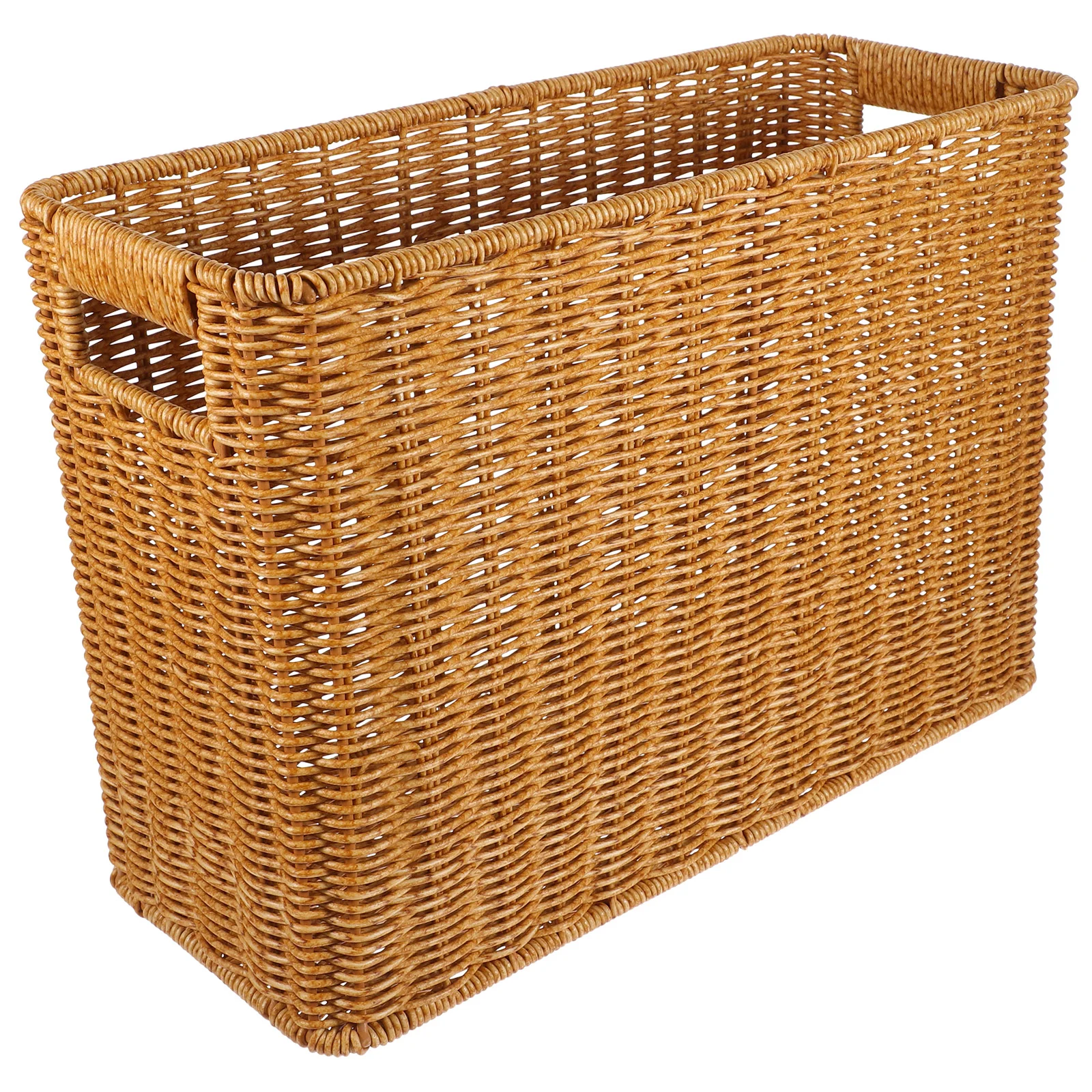 

Angoily Magazine Storage Basket Seagrass Woven File Holder Narrow Place Storage Holder Book Wicker Basket Storage Basket
