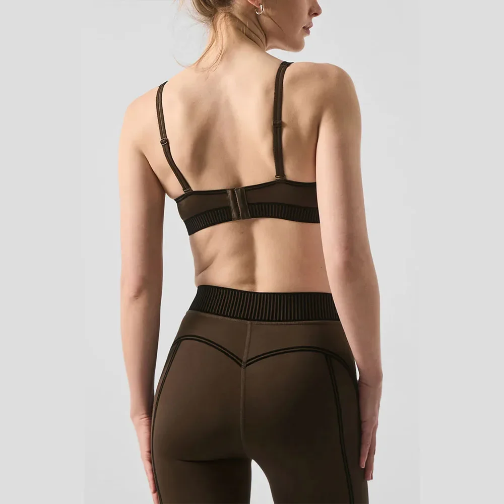 AL Yoga Airlift High-Waist 7/8 Line Up Legging Bra Women's Suit Slim Tight Pants Smooth Comfortable Gathering Top Sports Suit