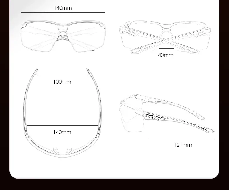 SCVCN Fahrradbrille Polarisierte Sonnenbrille Sportbrille MTB-Brille Fahrradbrille für Männer Rennrad für Frauen Radfahrbrille – Detail 17