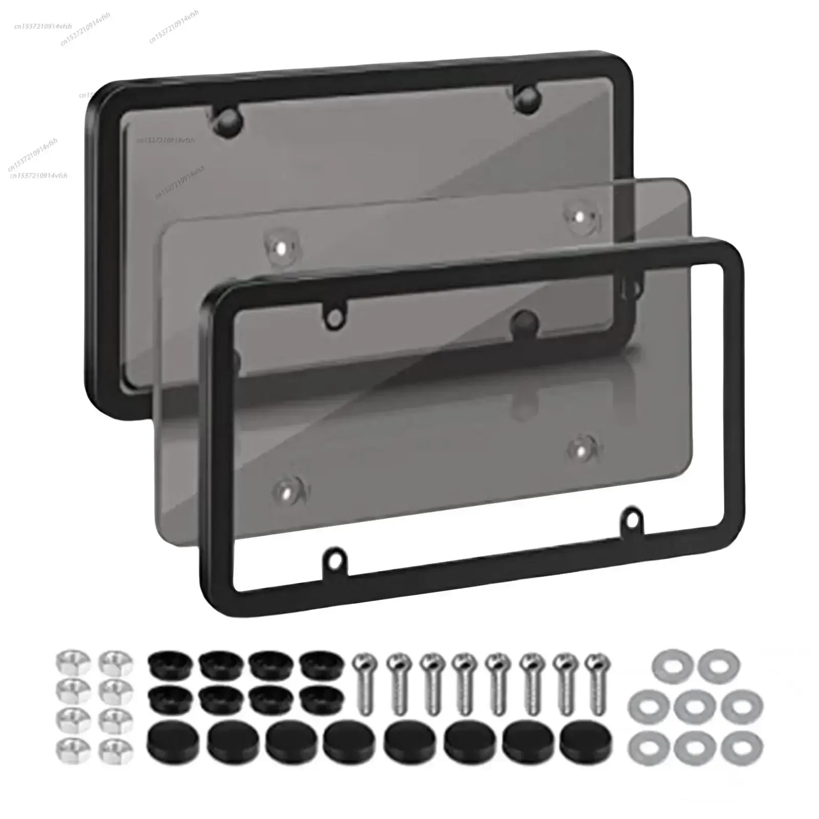 Universal 1/2PCS American License Plate Frame with Screws Number Plate Car Plate Frame 6Inchx12inch for Truck Vehicles Auto