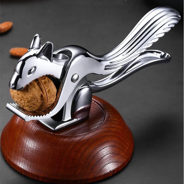 Deluxe Metal Squirrel Shaped Nutcracker