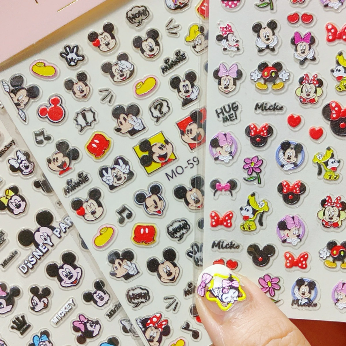 

Cartoon Nail Sticker Disney Mickey Minnie Mouse Anime Stickers Nail Art Decoration DIY Press On Nails