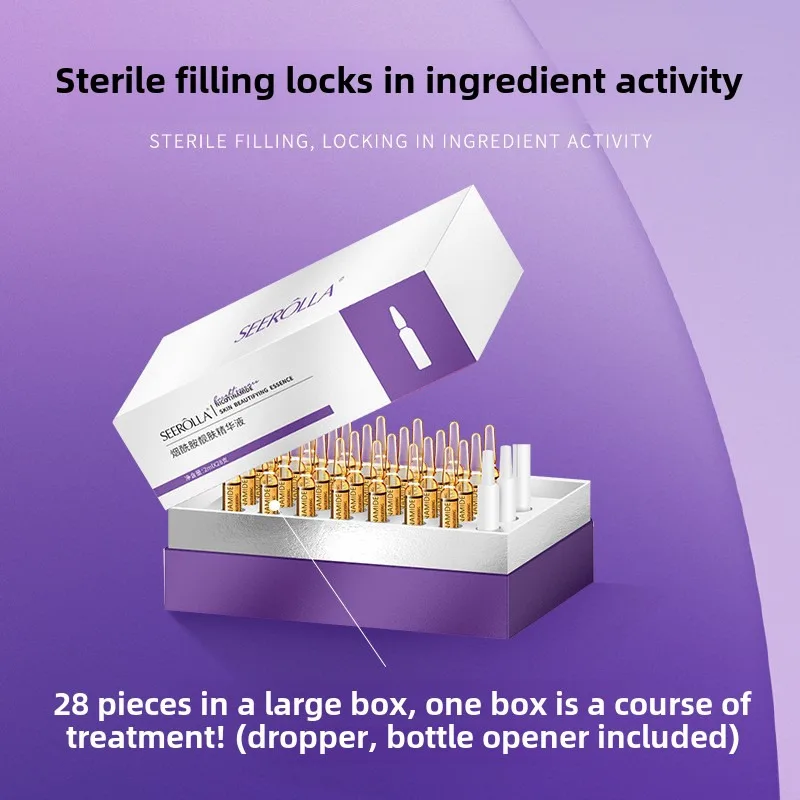 28pcs Niacinamide Skin Care Serum Set Moisturising Whitening Wrinkle Reducing Anti-Ageing Serum Face Beauty Skin Care 28pcs/set