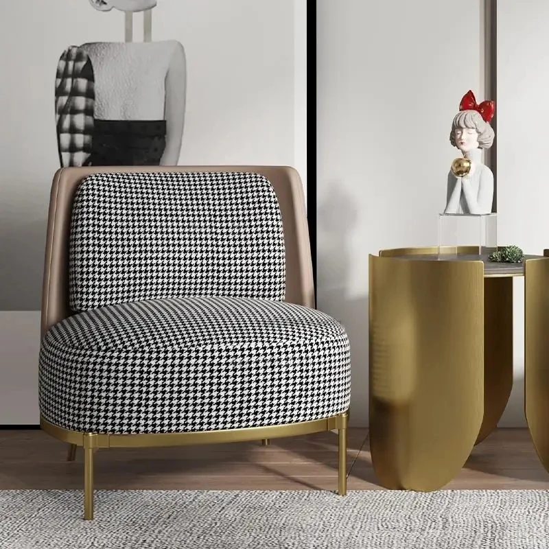 

Modern Fabric Hotel Chair Living Room Bar Luxury Dining Chair Vanity Bedroom Kids Party Muebles De Cocina Nordic Furniture GM