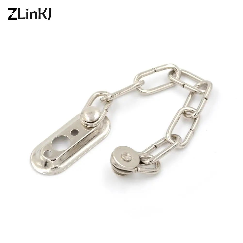 Door Chain Lock 1pc Chrome Chain Door Safety Guard Latch Security Peep Bolt Locks Cabinet Latches DIY Home Tools