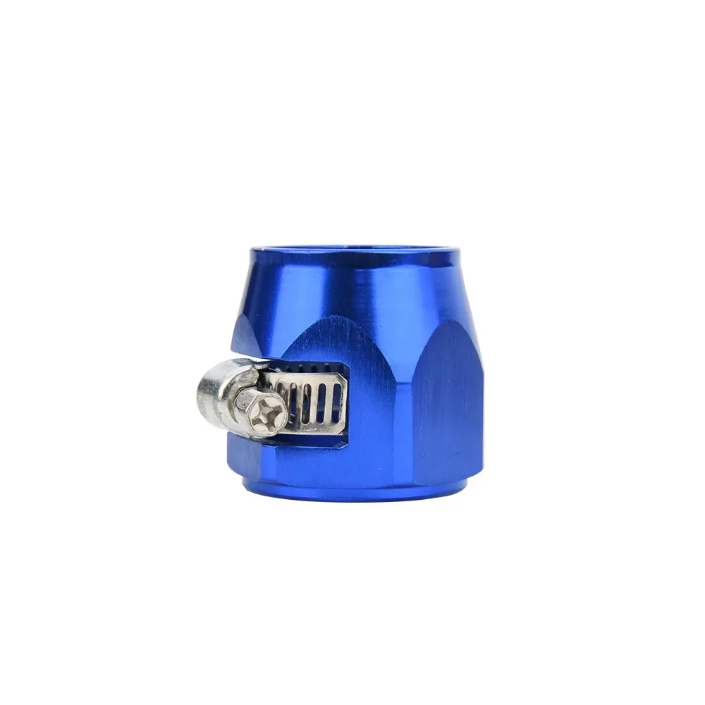 Aluminium Hose Pipe Clamps 4AN 6AN 8AN 10AN 12AN Hose End Finisher Clip Fit Oil/Diesel/Gas/Fuel Line AN6 AN8 AN10 AN12 fuel hose clamp finishers