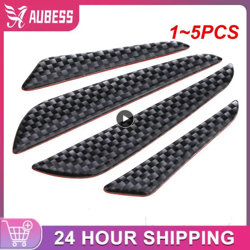 

1~5PCS Car Door Anti-collision Strips Edge Guard Scratch Protector Trim Carbon Fiber Decoration Mouldings Sticker Accessories