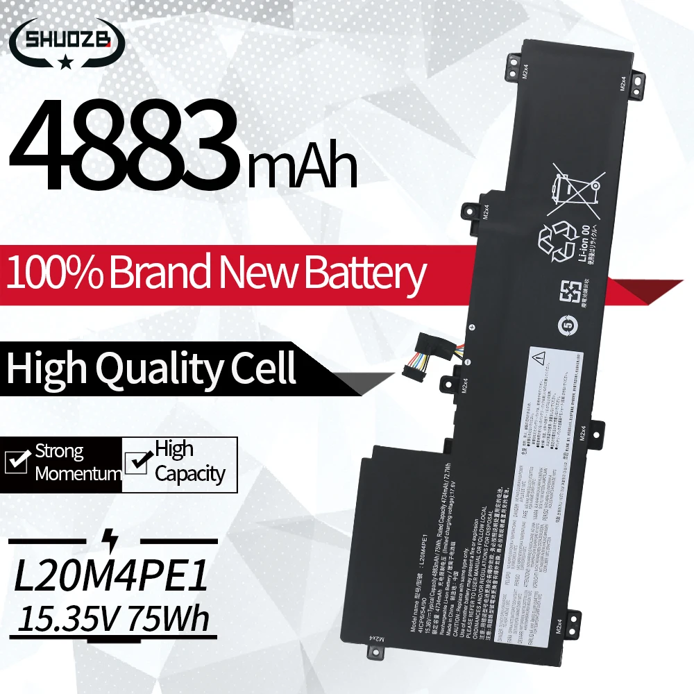 Batteria Per Laptop Muslimexmuslimex Per Lenovo Ideapad 5 Pro-16Ach6 Pro-16Ihu6 Ideapad Creator 5-16Ach6 Series 15.36V 75Wh