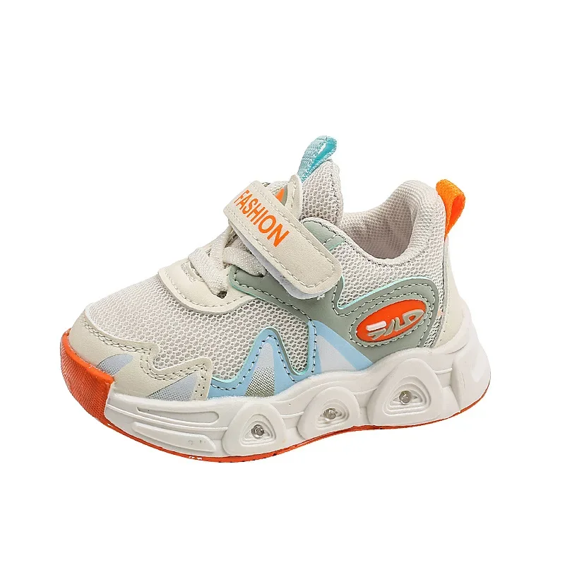 Fashion Girl Shoe 2024Autumn New Light Up Kid Sneakers Breathable Kid Shoes Versatile Boy Tennis Shoes Light Casual Shoes Tenis 5