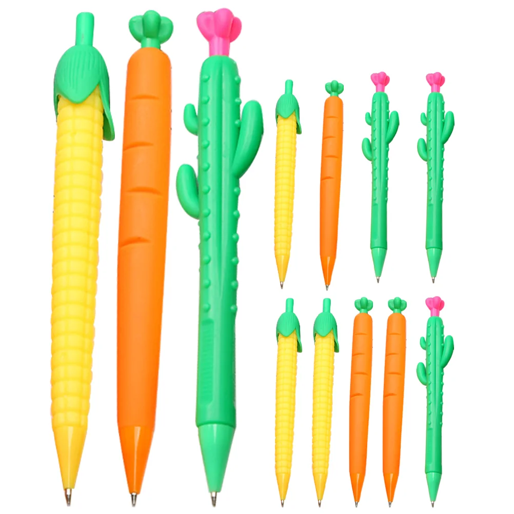 

12 Pcs Mechanical Pencil Kawaii Pencils Carrot School Lead Press-type Student Multifunction Cartoon