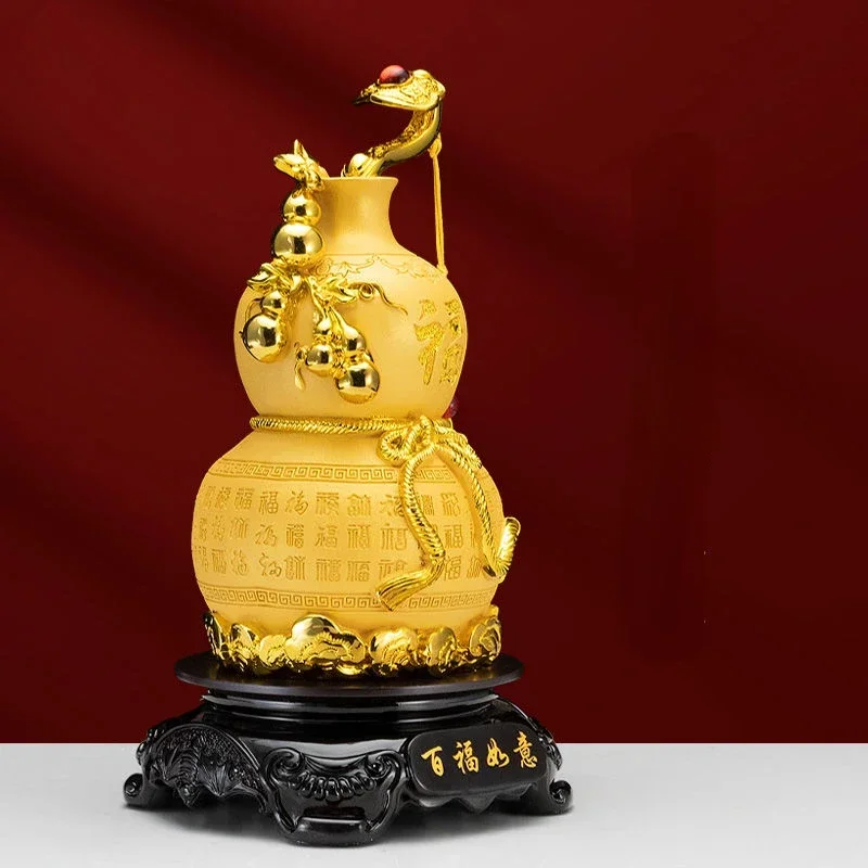 Chinese Feng Shui Wealth Gourd Decoration Home Living Room Entrance Wine Cabinet Decoration Miniature Model