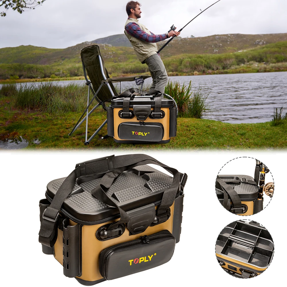 

20L Fishing Bucket EVA Fishing Storage Bag Box For Outdoor Live Fishes Lures Tackle Fish Protection Water Container Tank