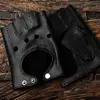 Men's Sheepskin Half Finger Fitness Gloves Black Yellow Wear-resisting Outdoor Riding Motorcycle Tactical Non-slip Cowhide Glove 4