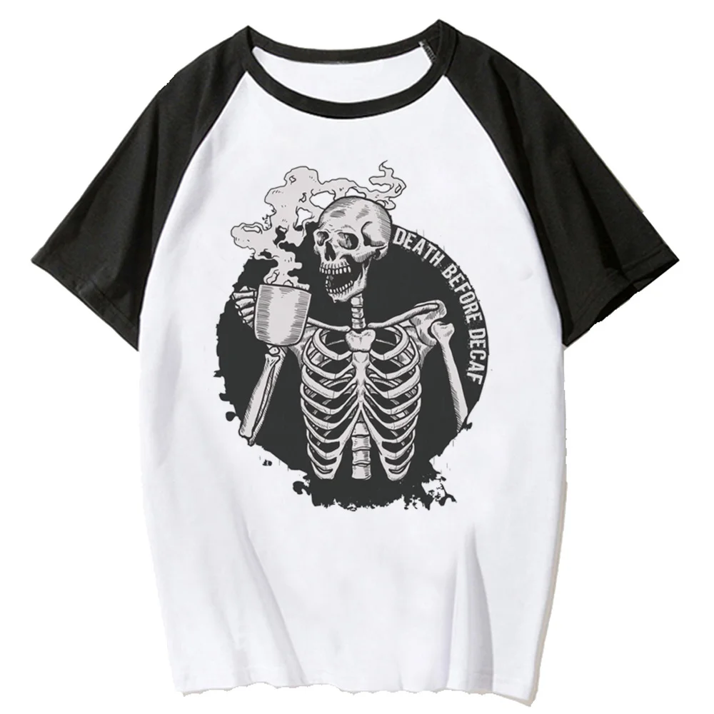 Skeleton Tee women harajuku graphic summer tshirt girl harajuku graphic Japanese clothes