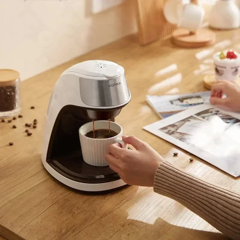 Konka Coffee Maker Home Mini Coffee Machine 300ml Automatic Drip Type Americano Pot Coffee Maker Machine Simple Operation 220V 3