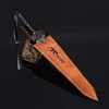 22cm Weapon Greatsword Colossal Sword Game Peripheral Steel Sword Damascu Uncut Katana Display Decoration Collection for Kid Toy 5