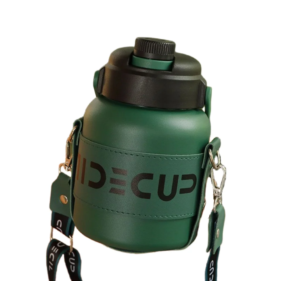 Large Capacity 316 Stainless Steel Thermos Cup, Children's Kettle, Portable with Straw, Dual Purpose, High Appearance Pot, Belly