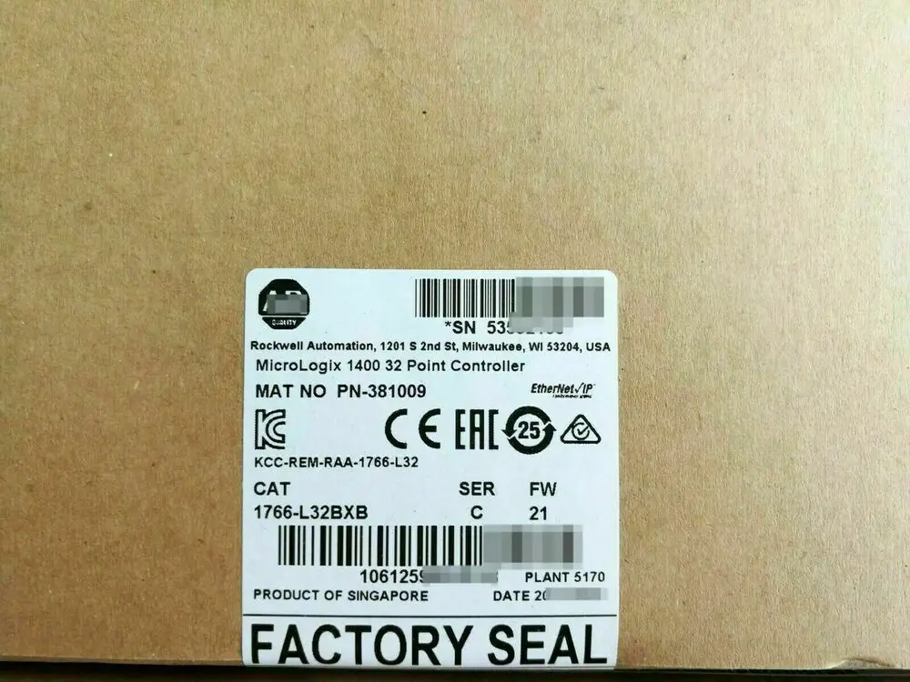 

New Sealed 1766-L32BXB /C MicroLogix 1400 32 Point Controller 1766L32BXB