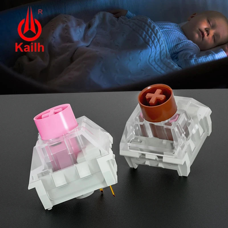 Kailh Box-Joli mécanique silencieux, RVB, SMD, rose, marron, anti-poussière, IP56, étanche, compatible avec aucun MX, 3 broches, bricolage