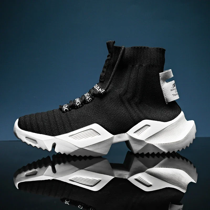YRZL Men's High Top Mesh Sneakers Lightweight Breathable Fashion Casual Walking Shoes for Men Comfortable Running Shoes for Men 3