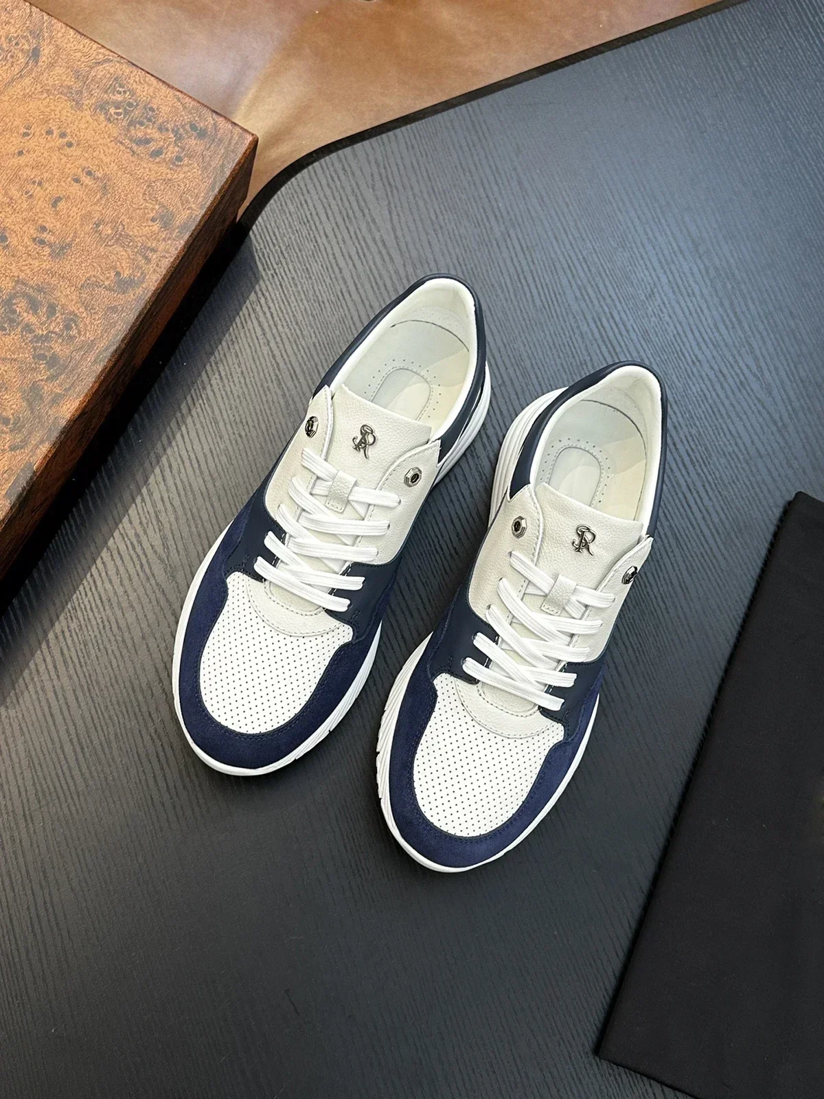 BILLIONAIRE BLSK CPRT Shoes Cowhide 2025 new leather shoes quality business Sports comfortable Men‘s European big size 39-46 2