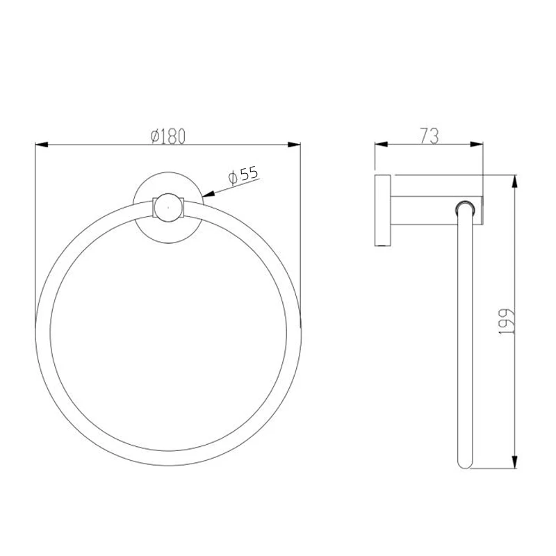Description Picture 4 of itemGold Metal Towel Ring Circular Towel Rack Wall Storage Rack Hand Towel Holder Towel Bar Bathroom Shelf Coat Hanger Organizer