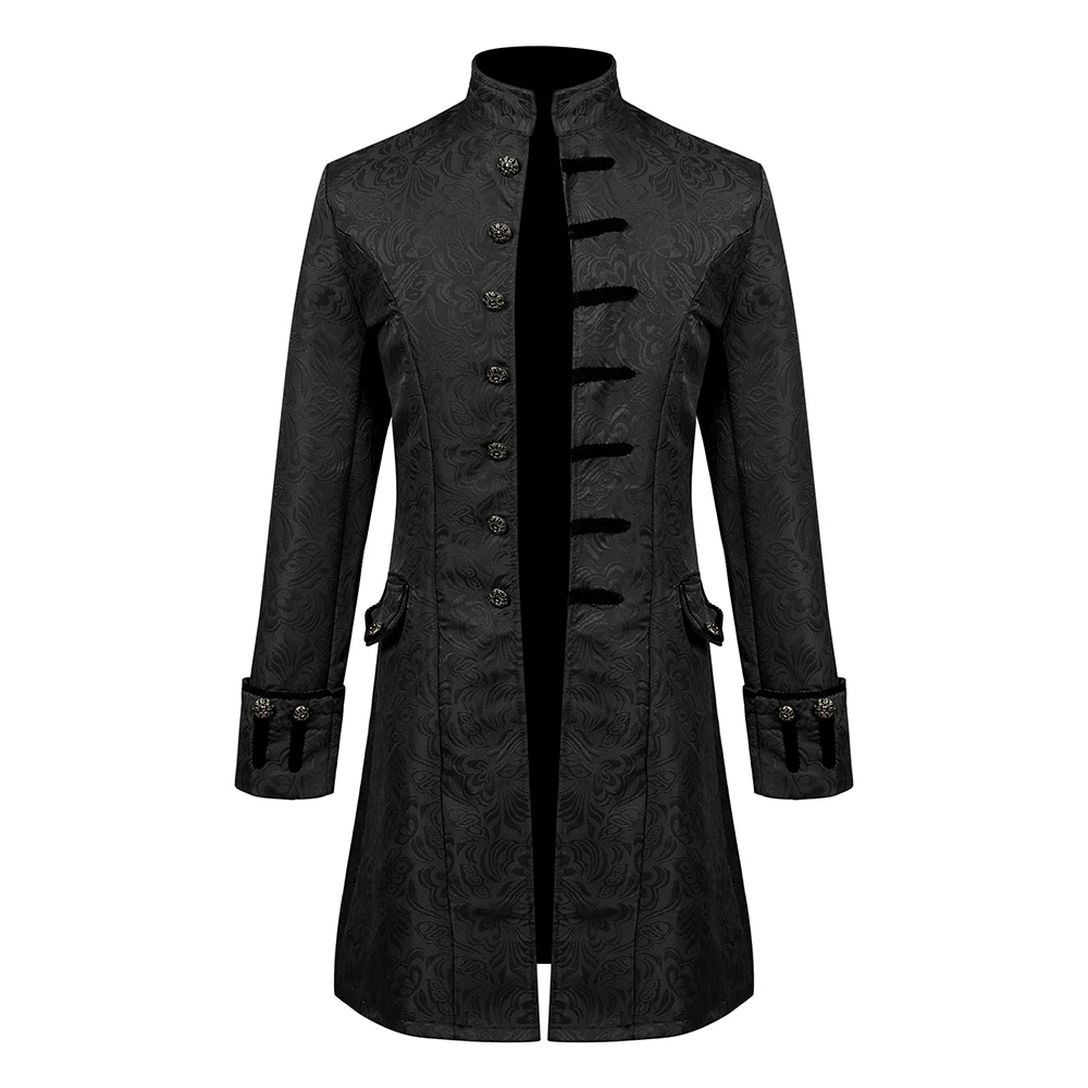 Men'S Retro Tuxedo Gothic European Court Performance Performance Steampunk Formal Party Victorian Dress Halloween Men'S Costume 4